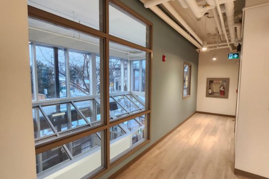 Commercial Office With Pipes After