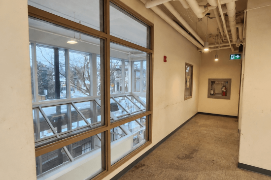Commercial Office With Pipes Before